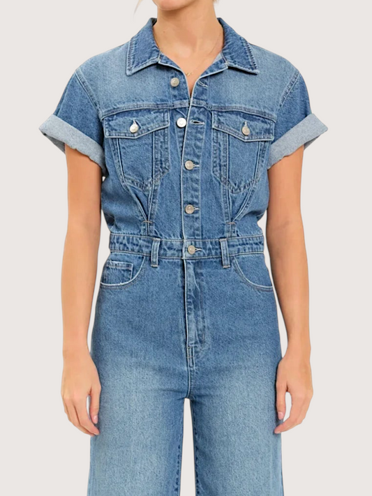Denim Utility Jumpsuit
