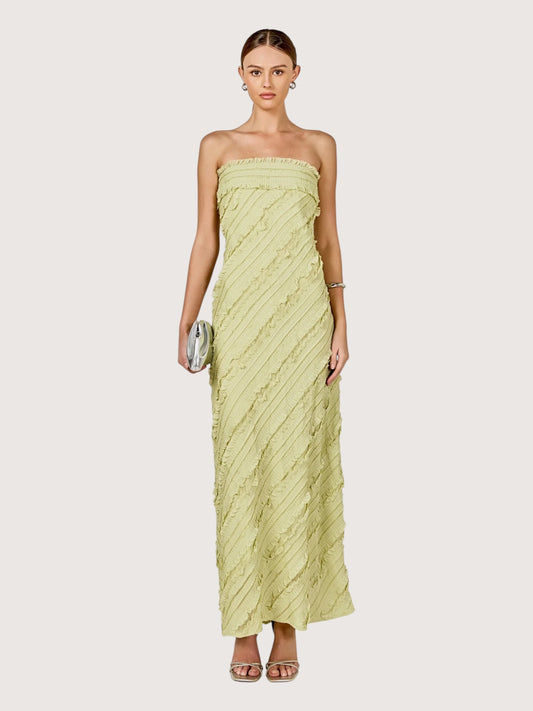 Ruffled Column Maxi Dress