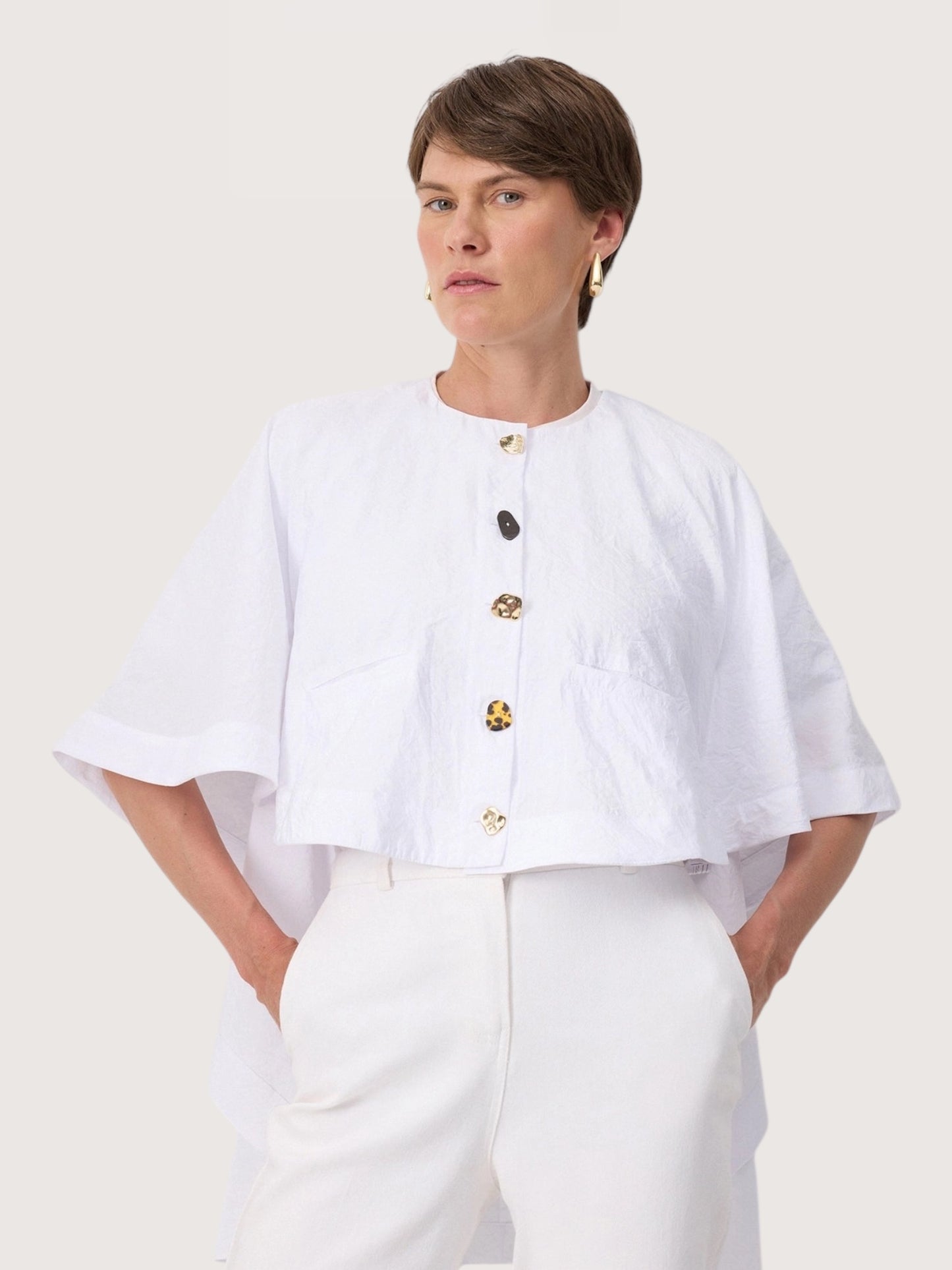 Ornate Button Poncho