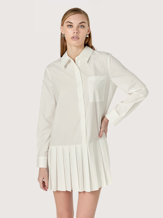 Drop Hem Pleated Dress