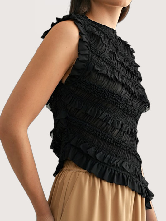 Asymmetric Ruffle Top