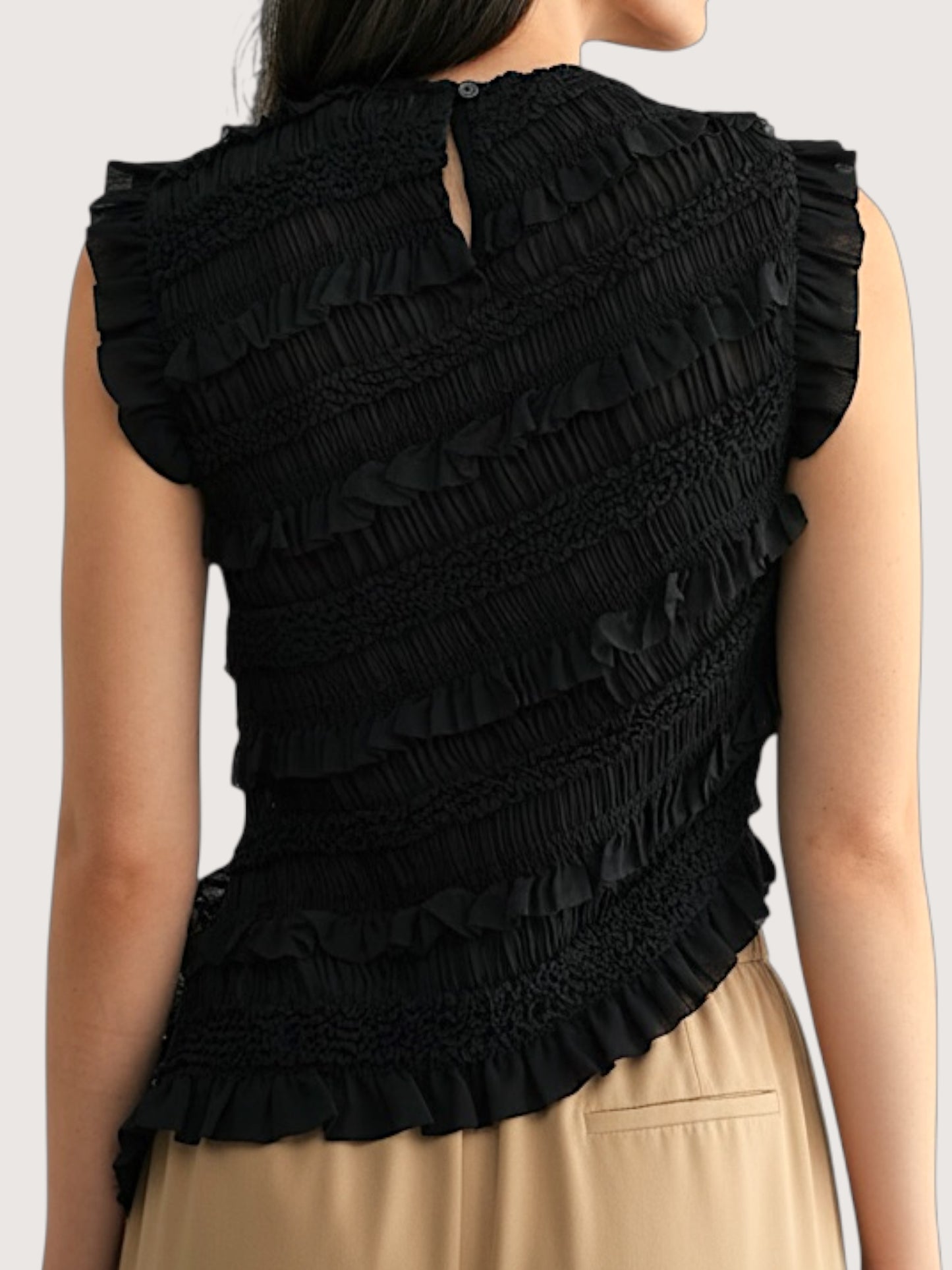 Asymmetric Ruffle Top
