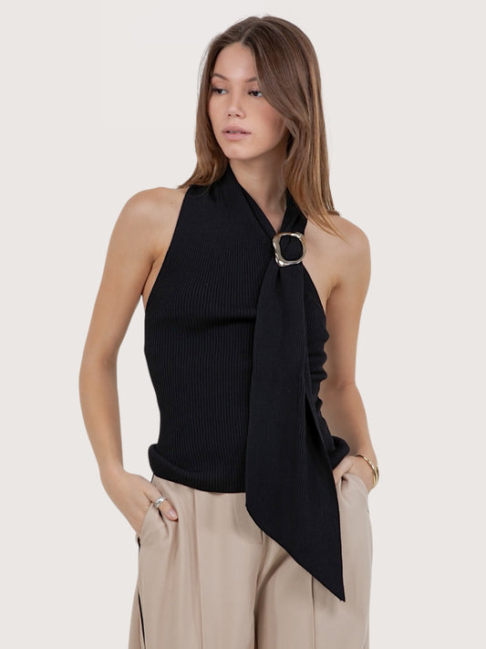 One Shoulder Scarf Top