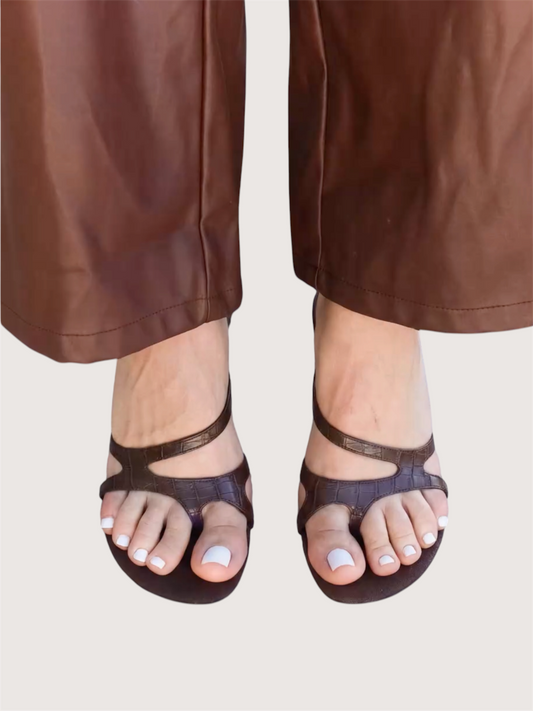 Viper Cut Out Heel | Brown
