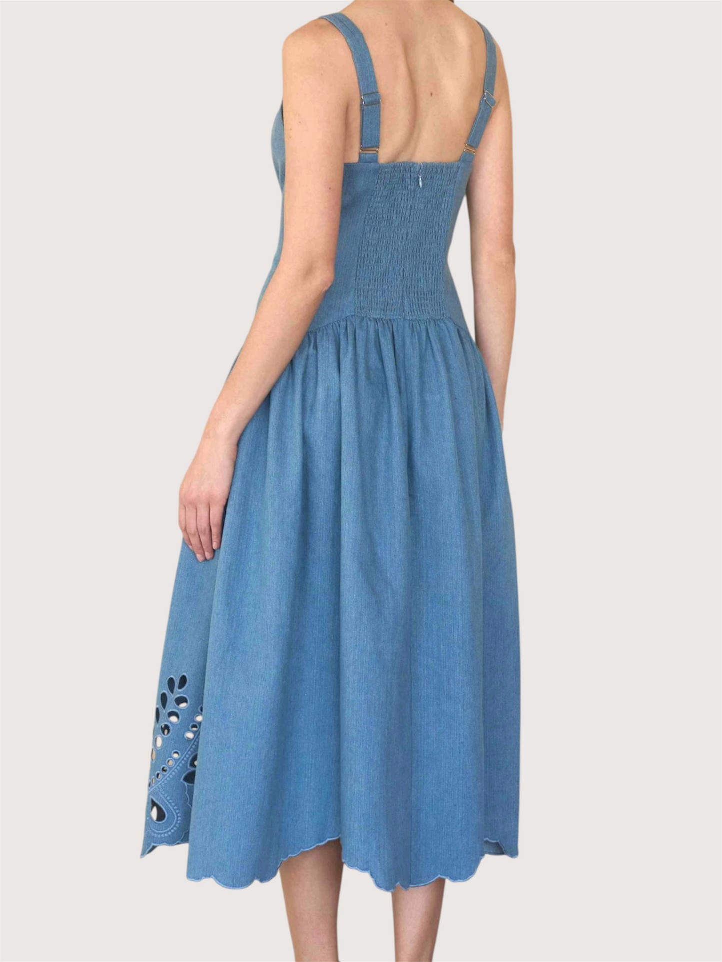 Eyelet Midi Dress