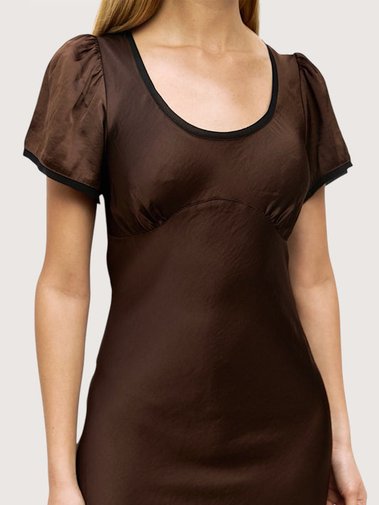 Crushed Satin Slip Dress