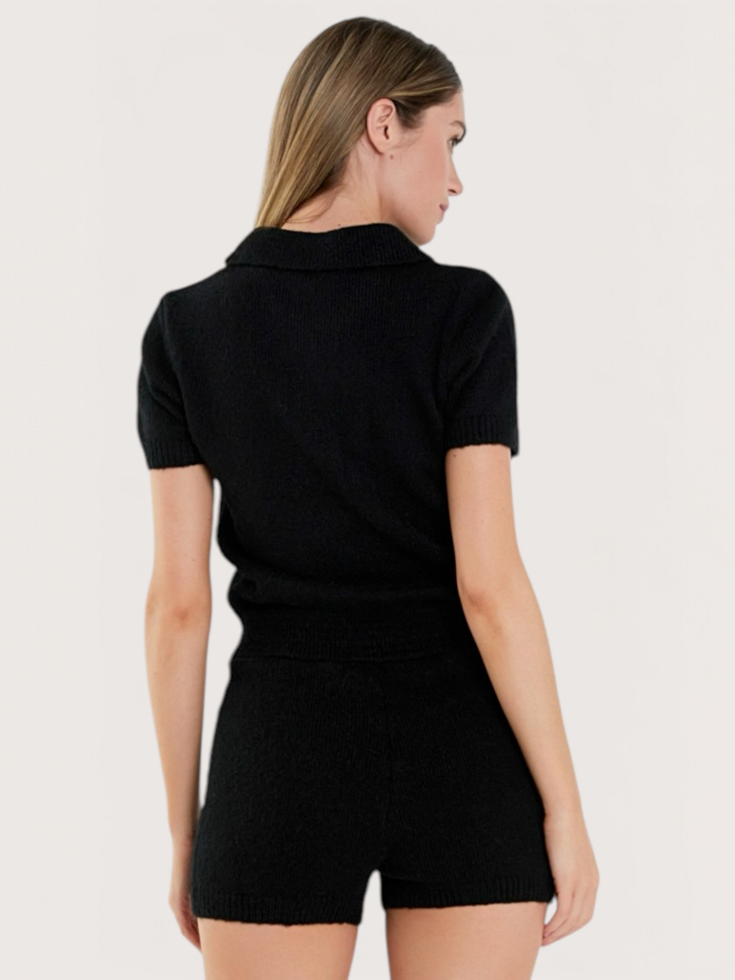 Collared Knit Romper
