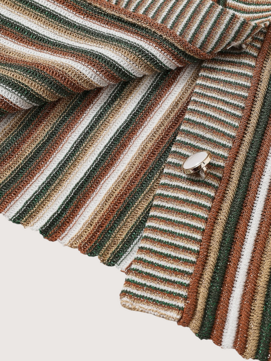 Capri Metallic Stripe Top