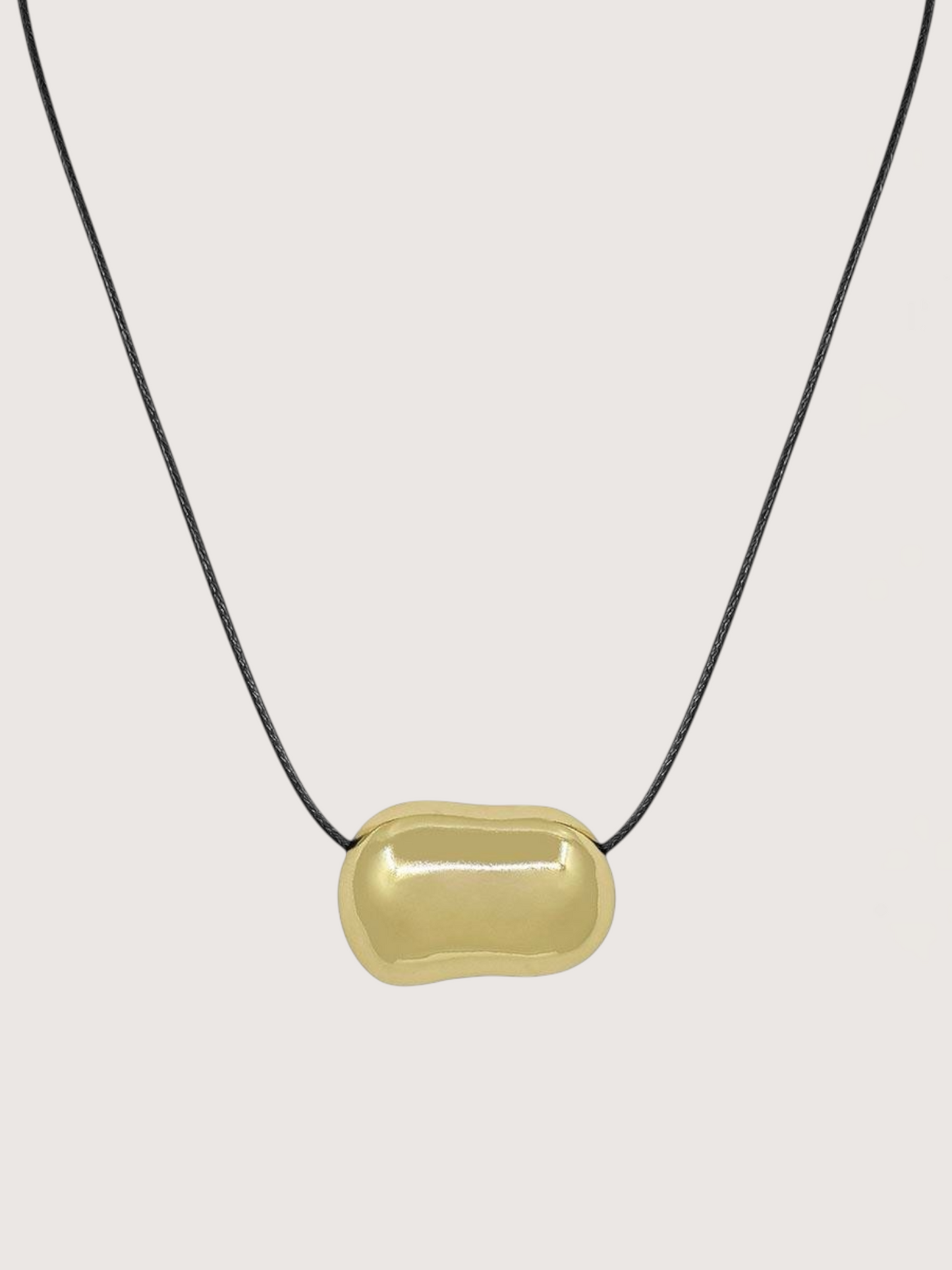 Bean Pendant Cord Necklace