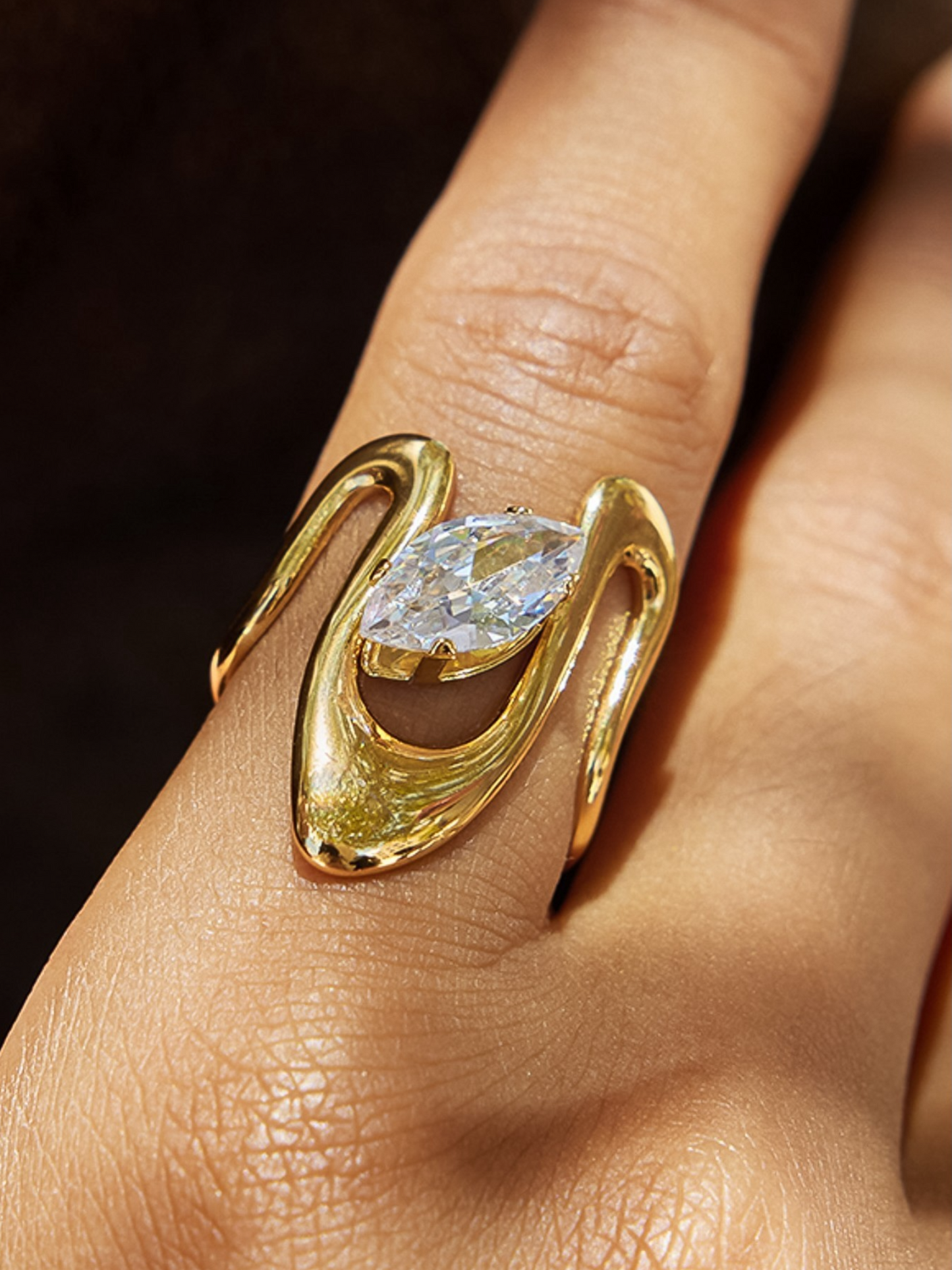 Marquee Squiggle Ring
