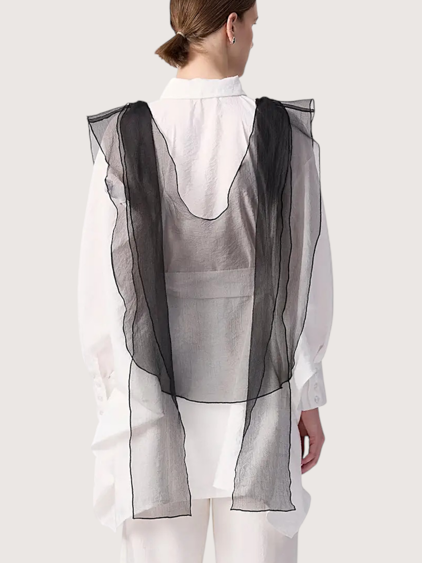 Organza Floral Bib Overlay
