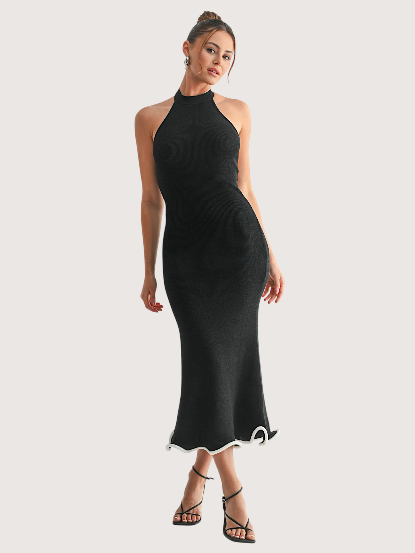 Wave Hem Maxi Dress
