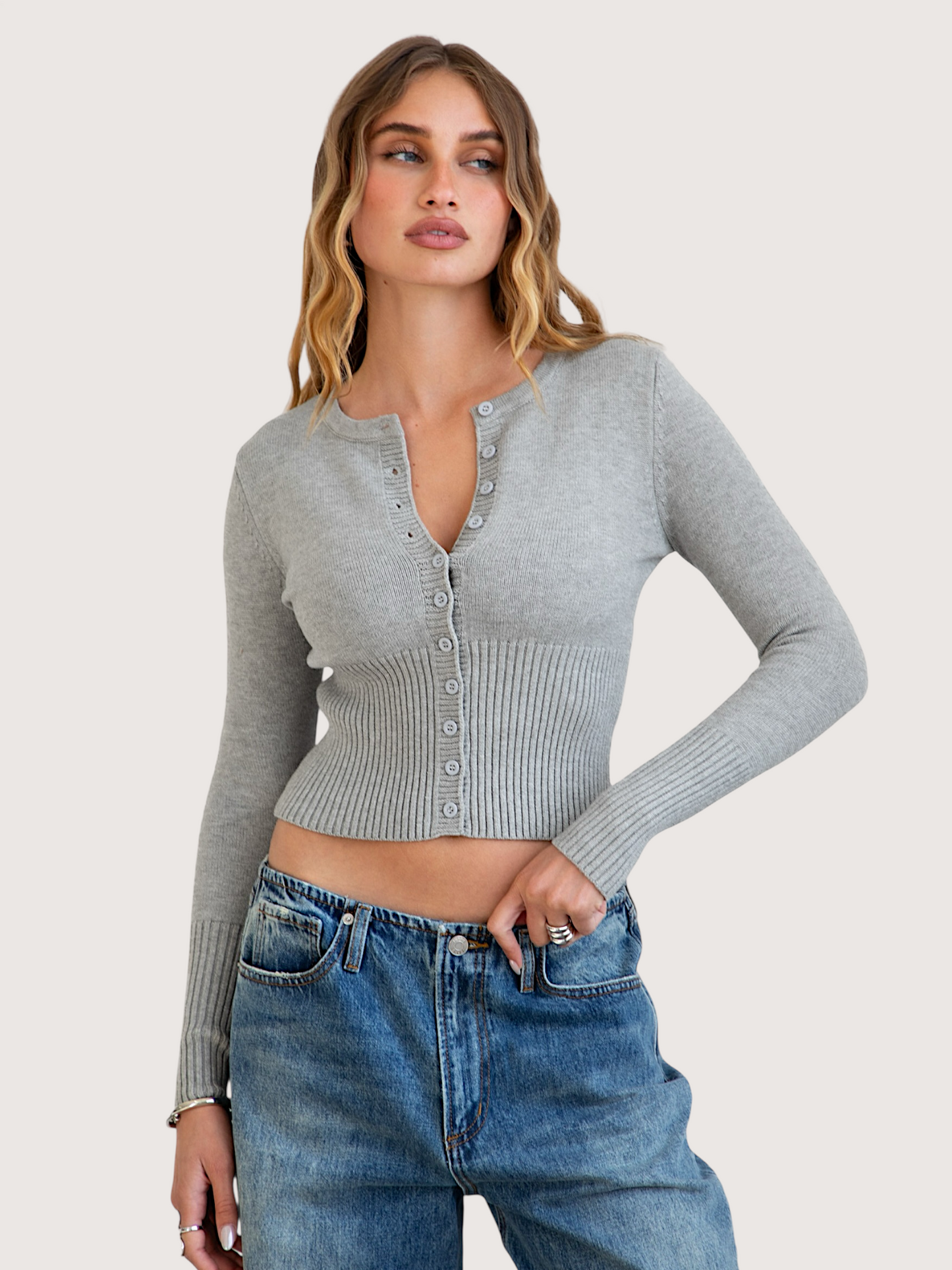 Avia Fitted Knit Cardigan