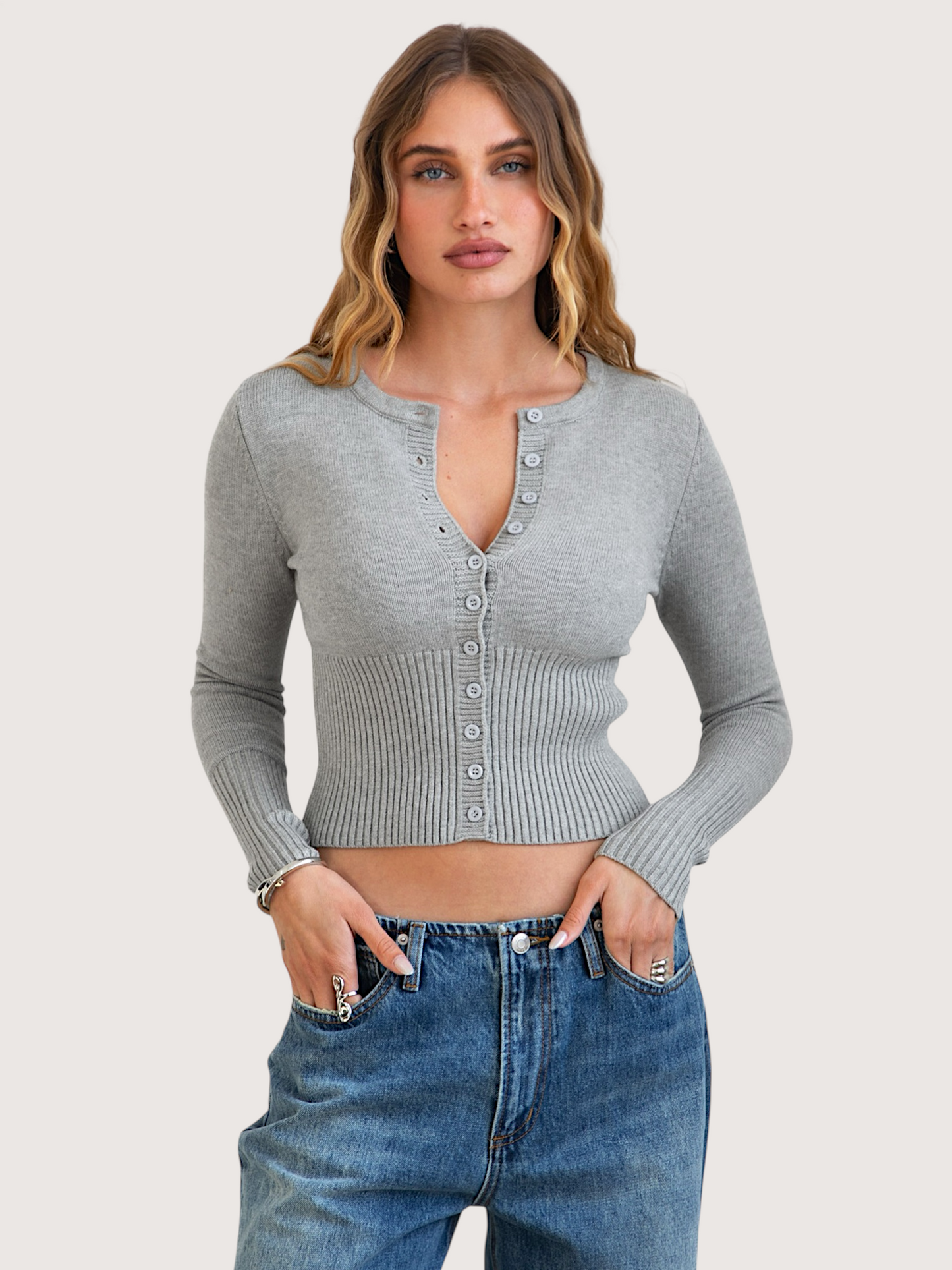 Avia Fitted Knit Cardigan