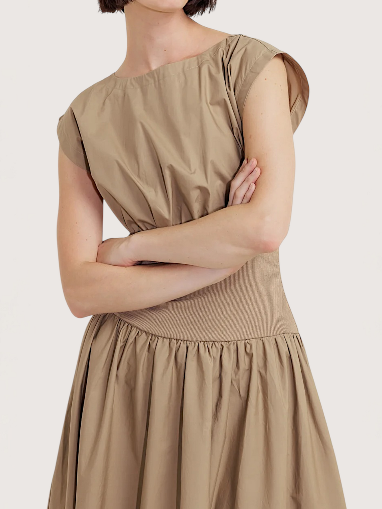Fitted Waist Midi Dress