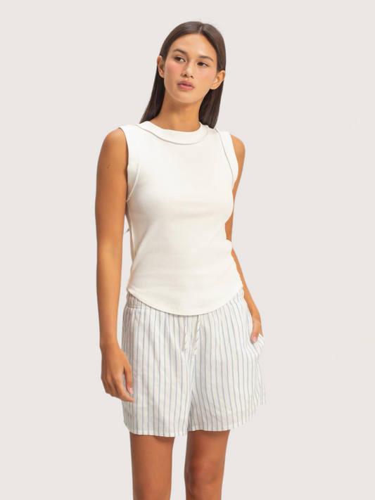 Thick Seam Tank | White