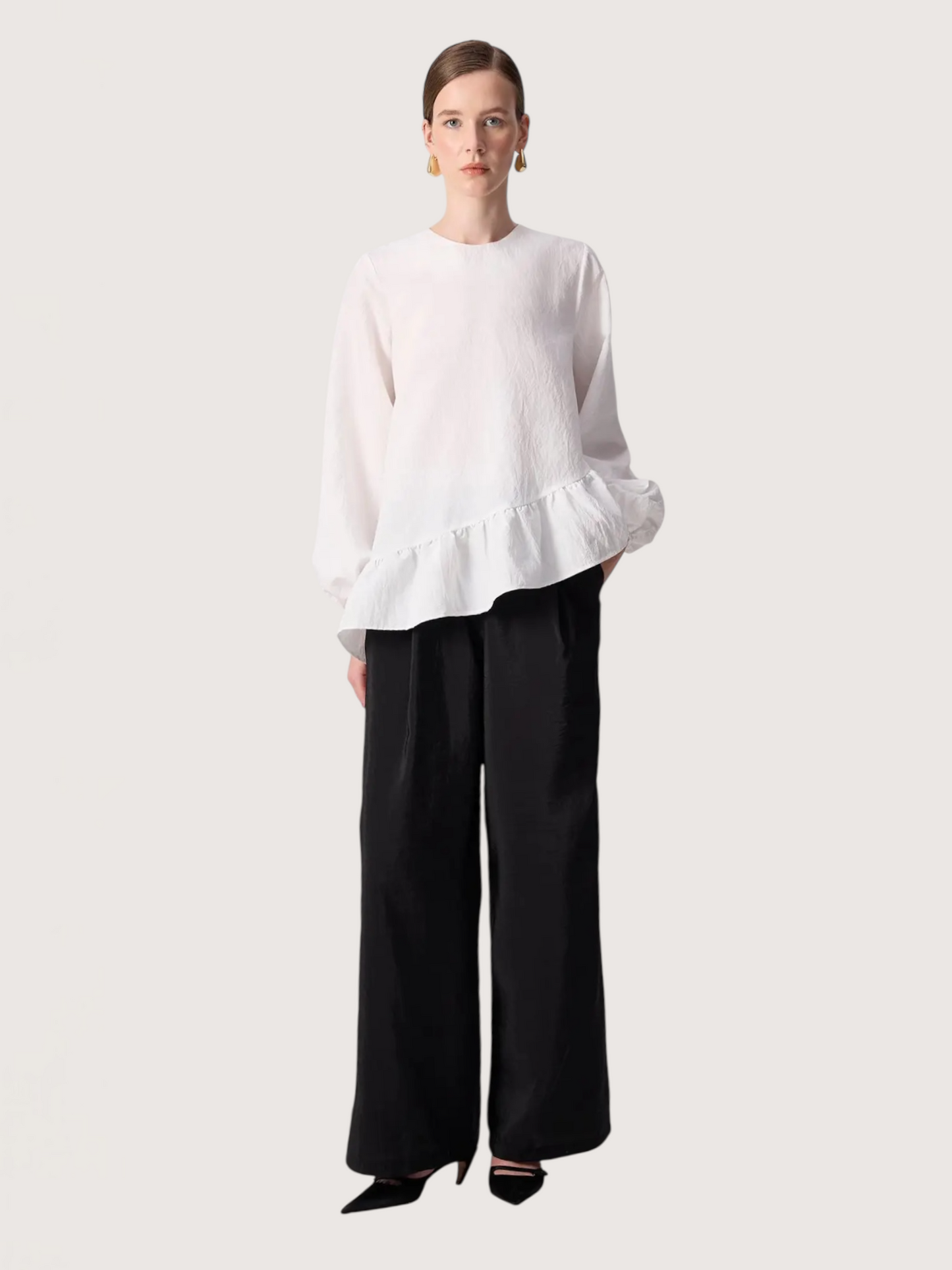 Ruffle Trim Top