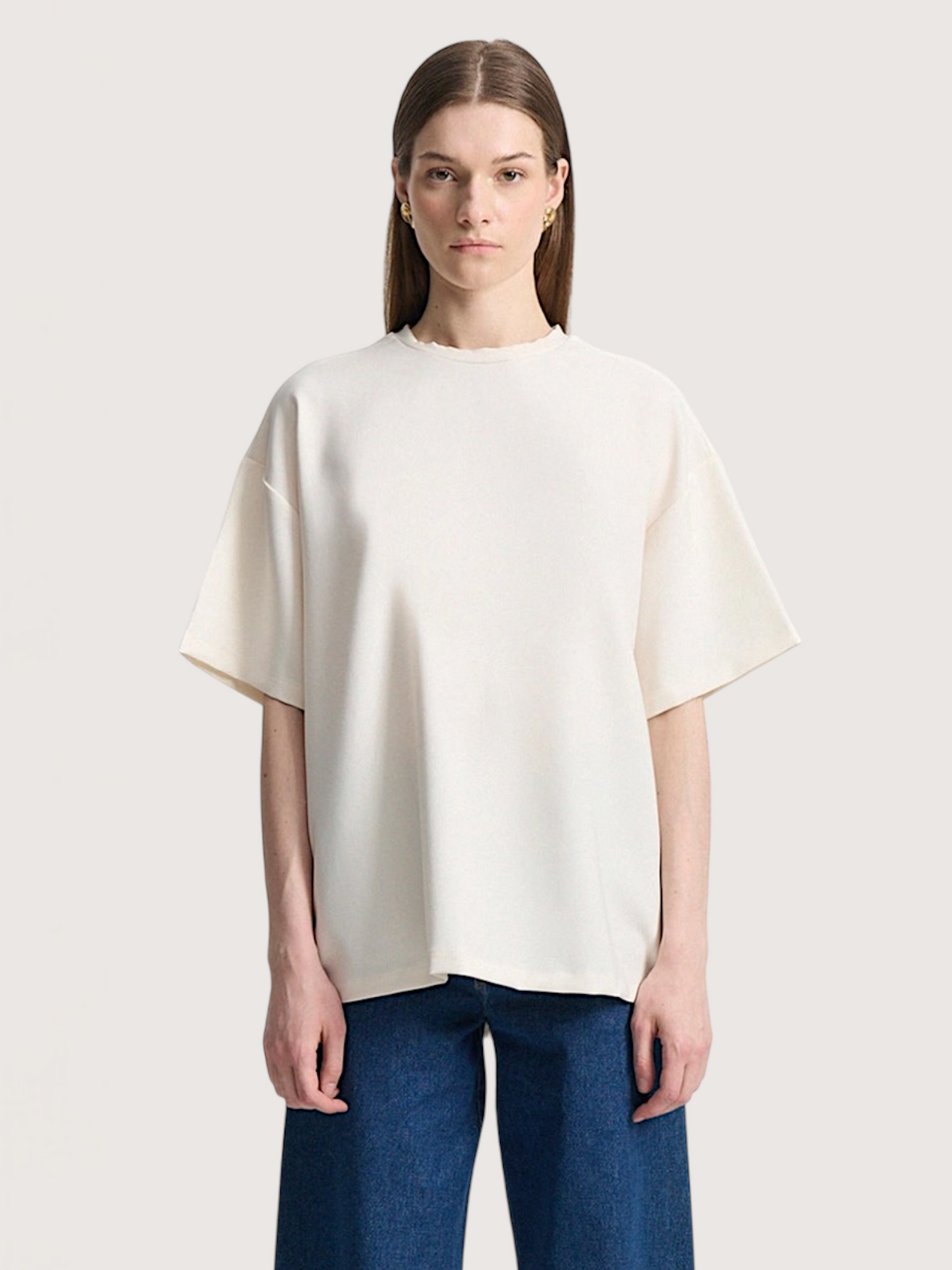 Boxy Crepe Tee