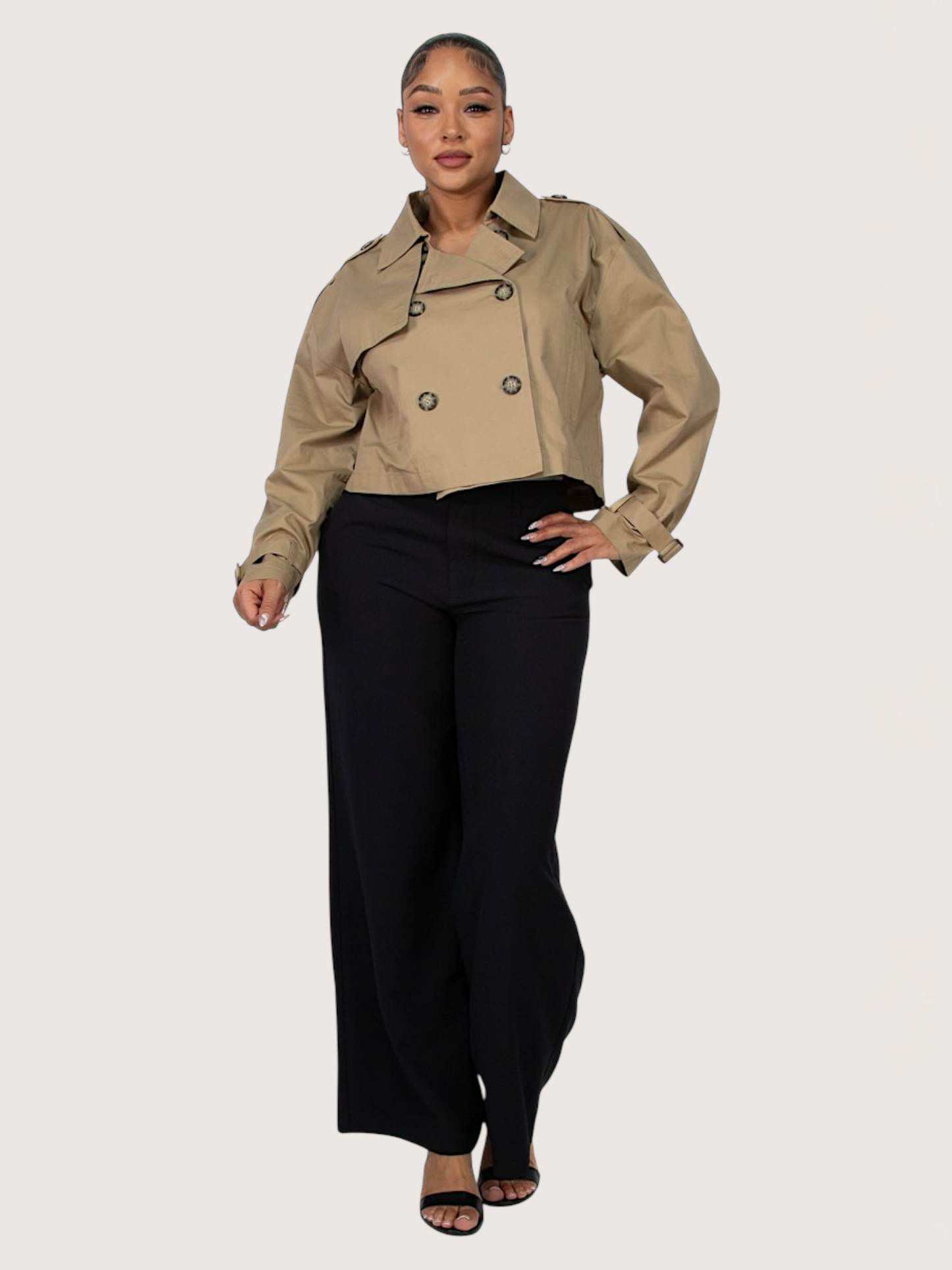 Cropped Trench Coat