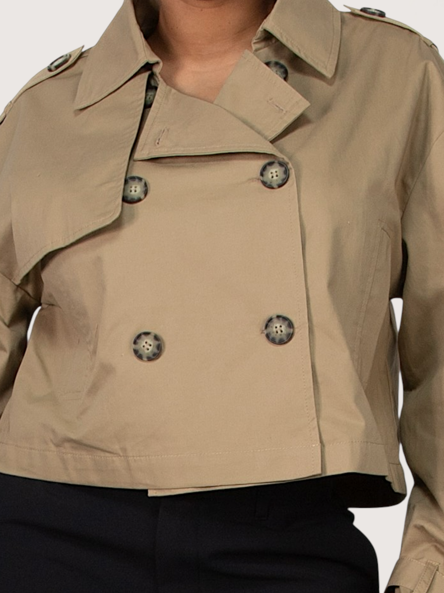Cropped Trench Coat