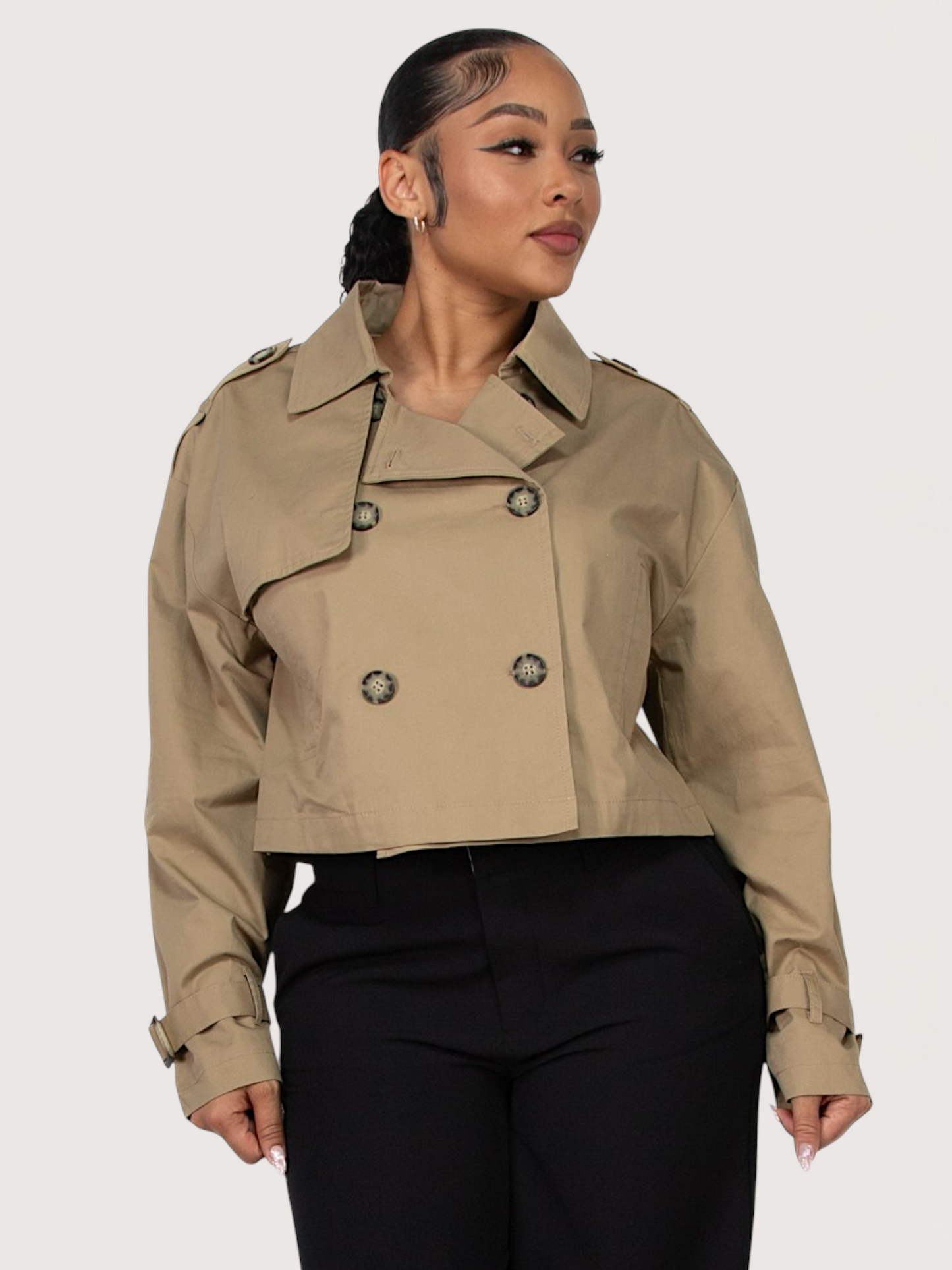 Cropped Trench Coat