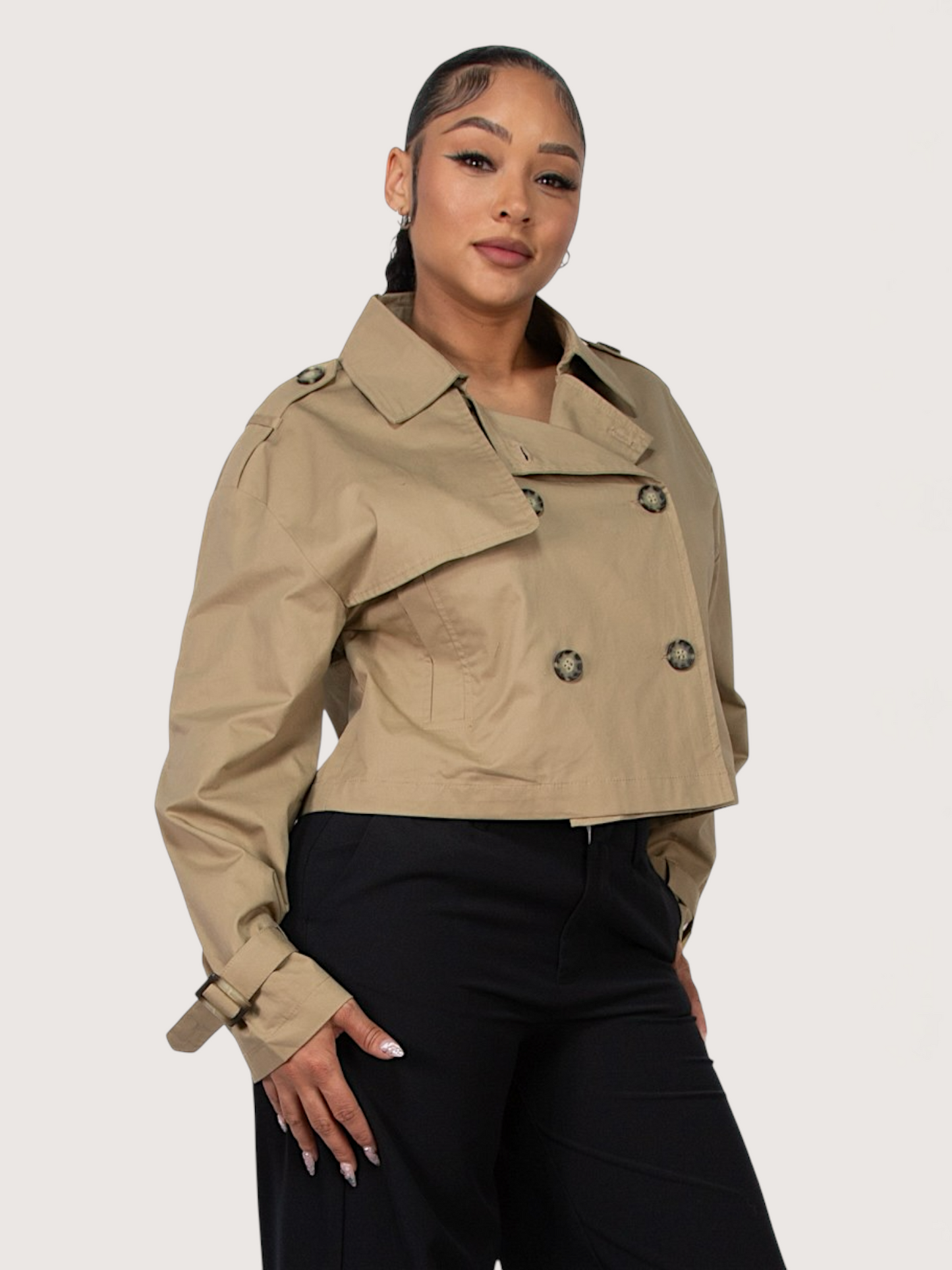Cropped Trench Coat
