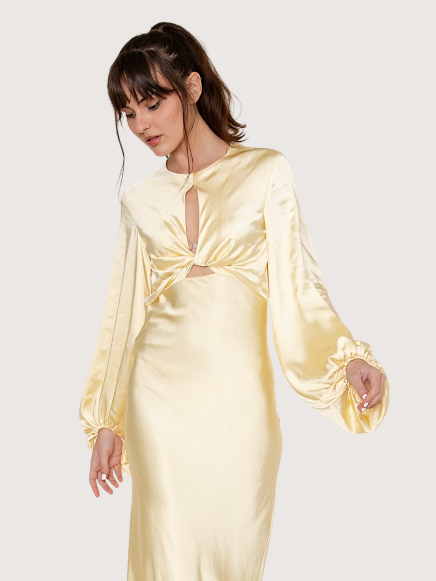 Balloon Sleeve Maxi Dress