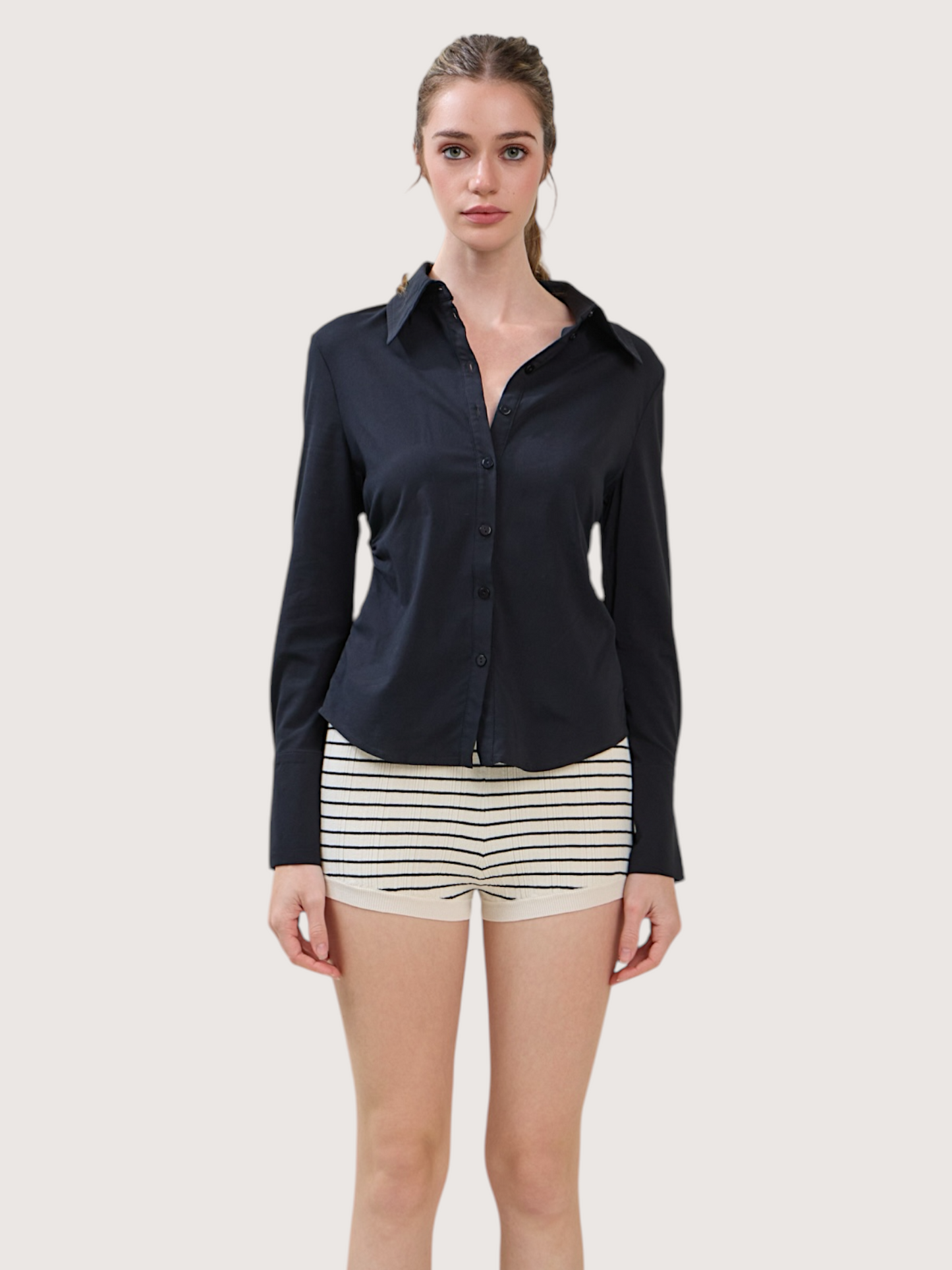 Slim Fit Button Up | Black