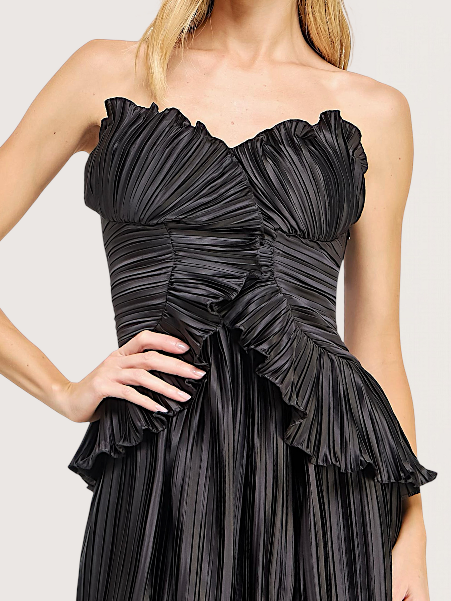 Pleated Plisse Dress