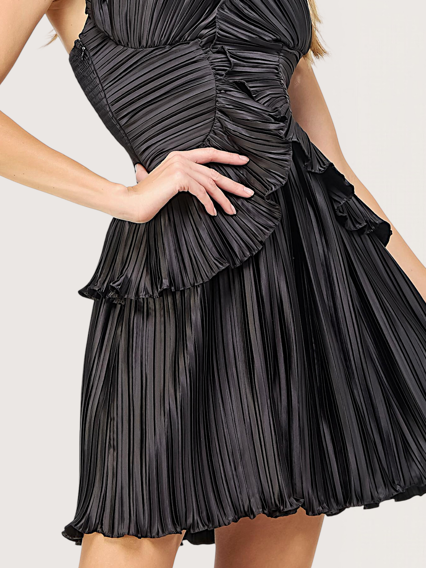 Pleated Plisse Dress