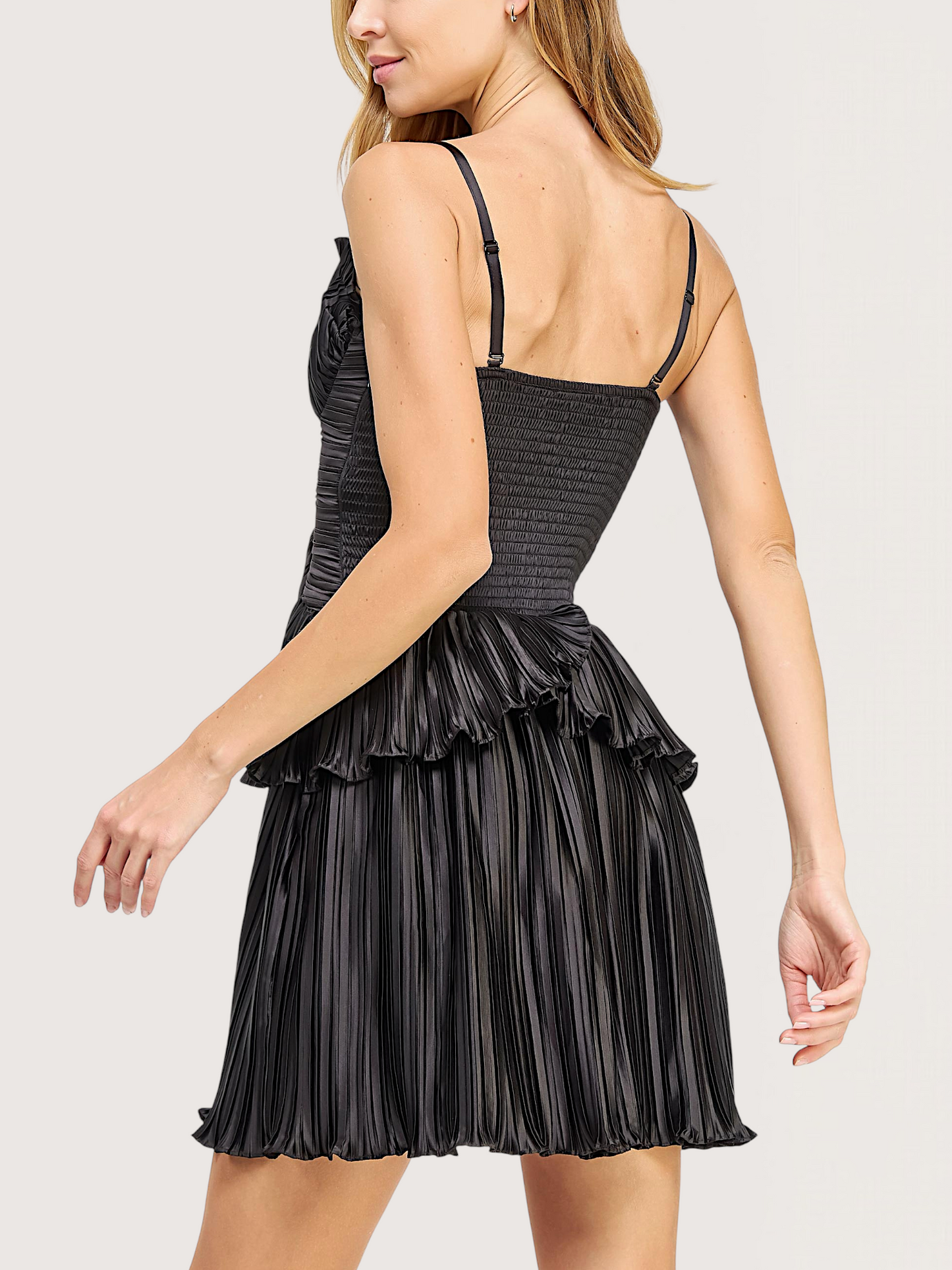 Pleated Plisse Dress
