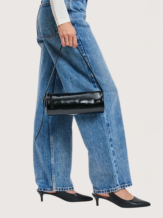 Mila Circular OTS Bag | Black