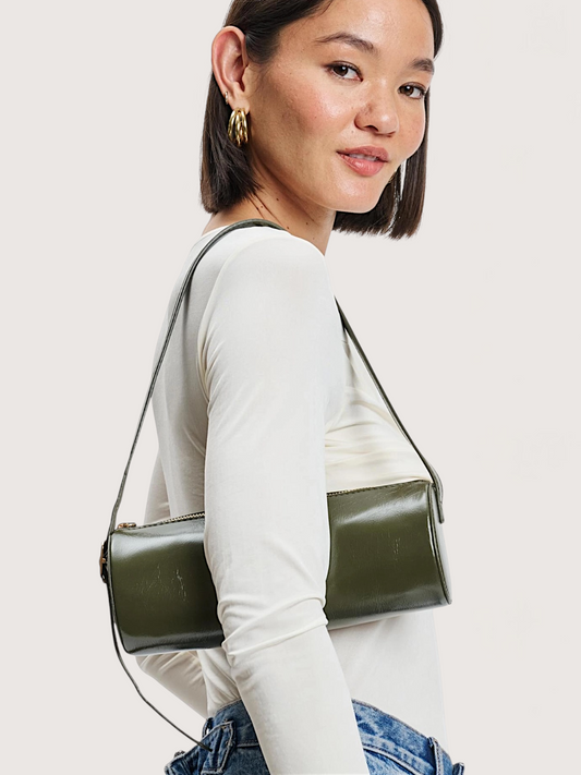 Mila Circular OTS Bag | Olive