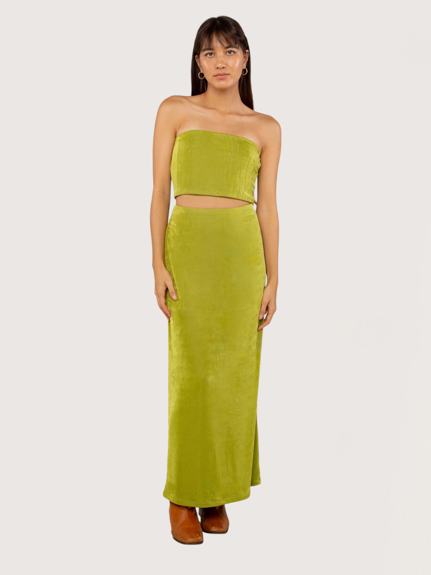 Teagan Maxi Skirt | Lime