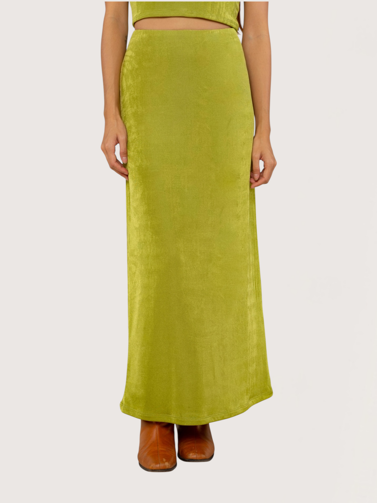Teagan Maxi Skirt | Lime
