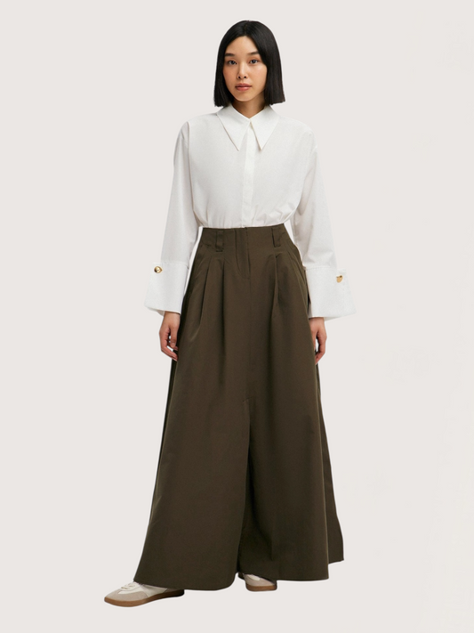 Wide Flare Maxi Skirt