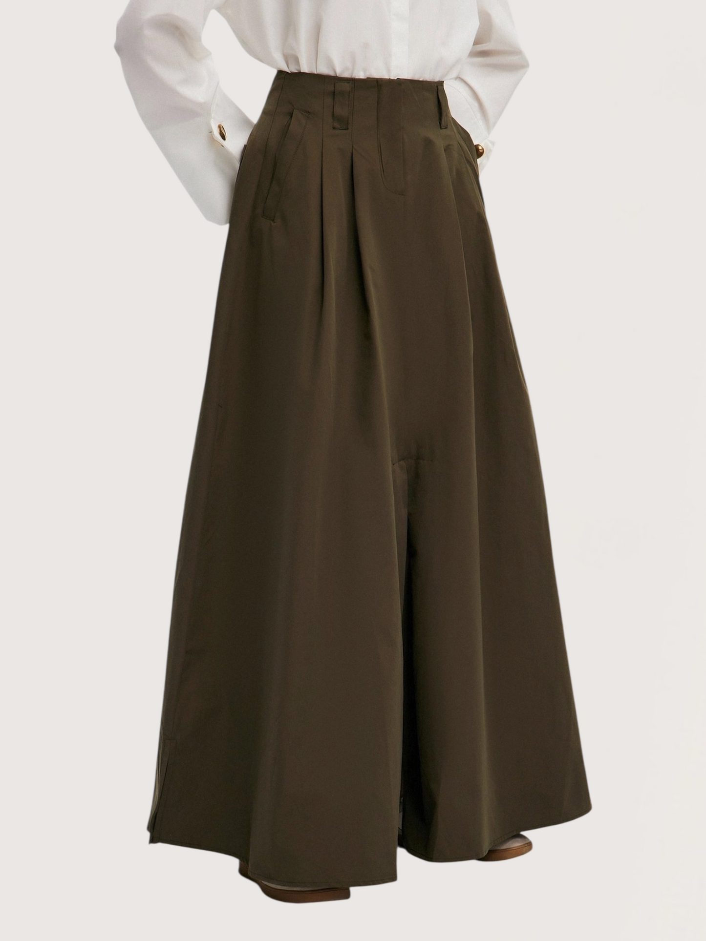 Wide Flare Maxi Skirt
