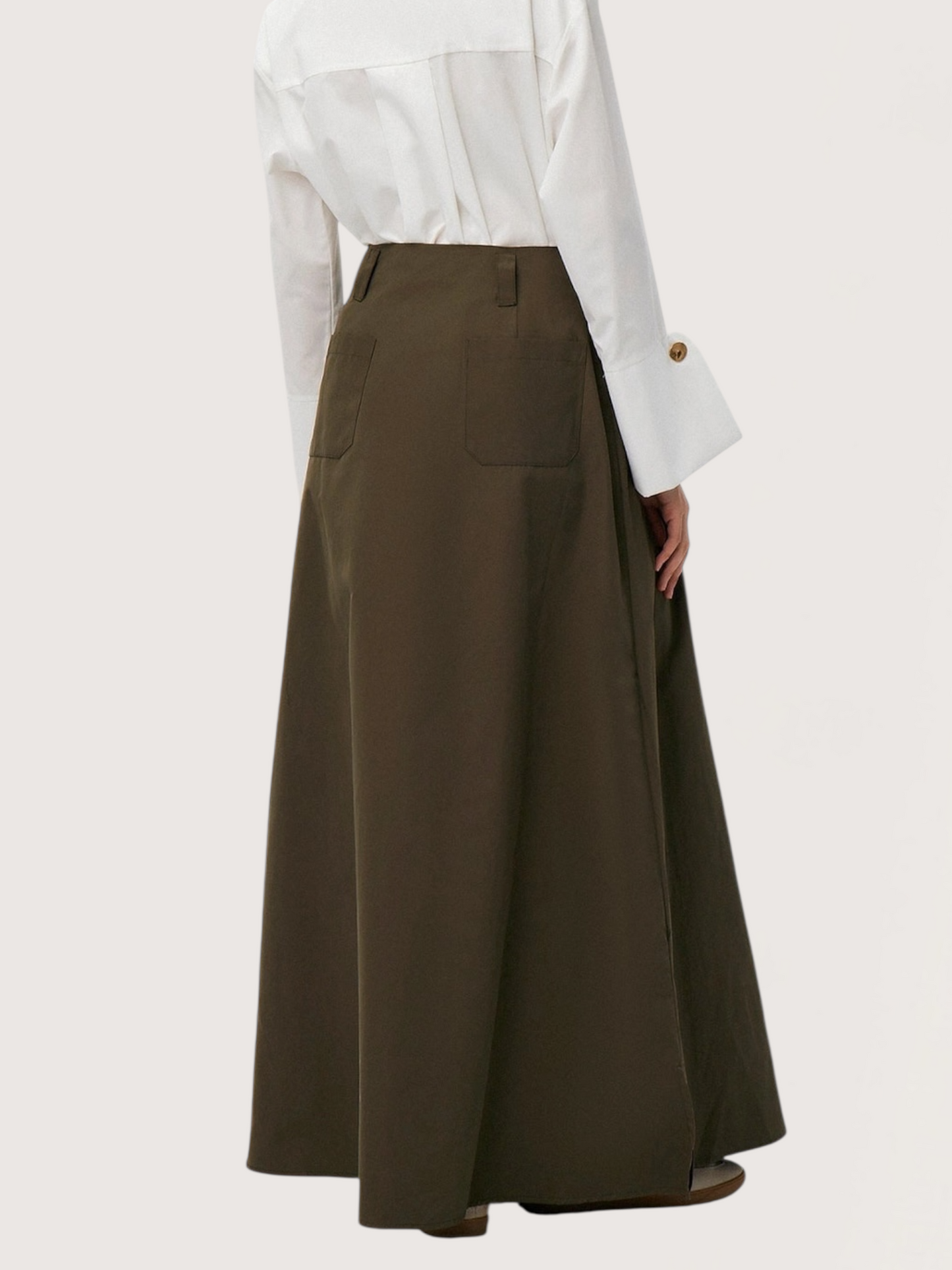 Wide Flare Maxi Skirt