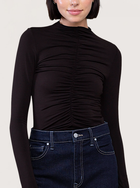 Skylar Ruched Top | Black