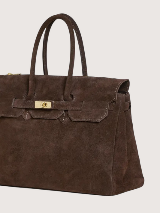Elizabeth Suede Carry All | Brown