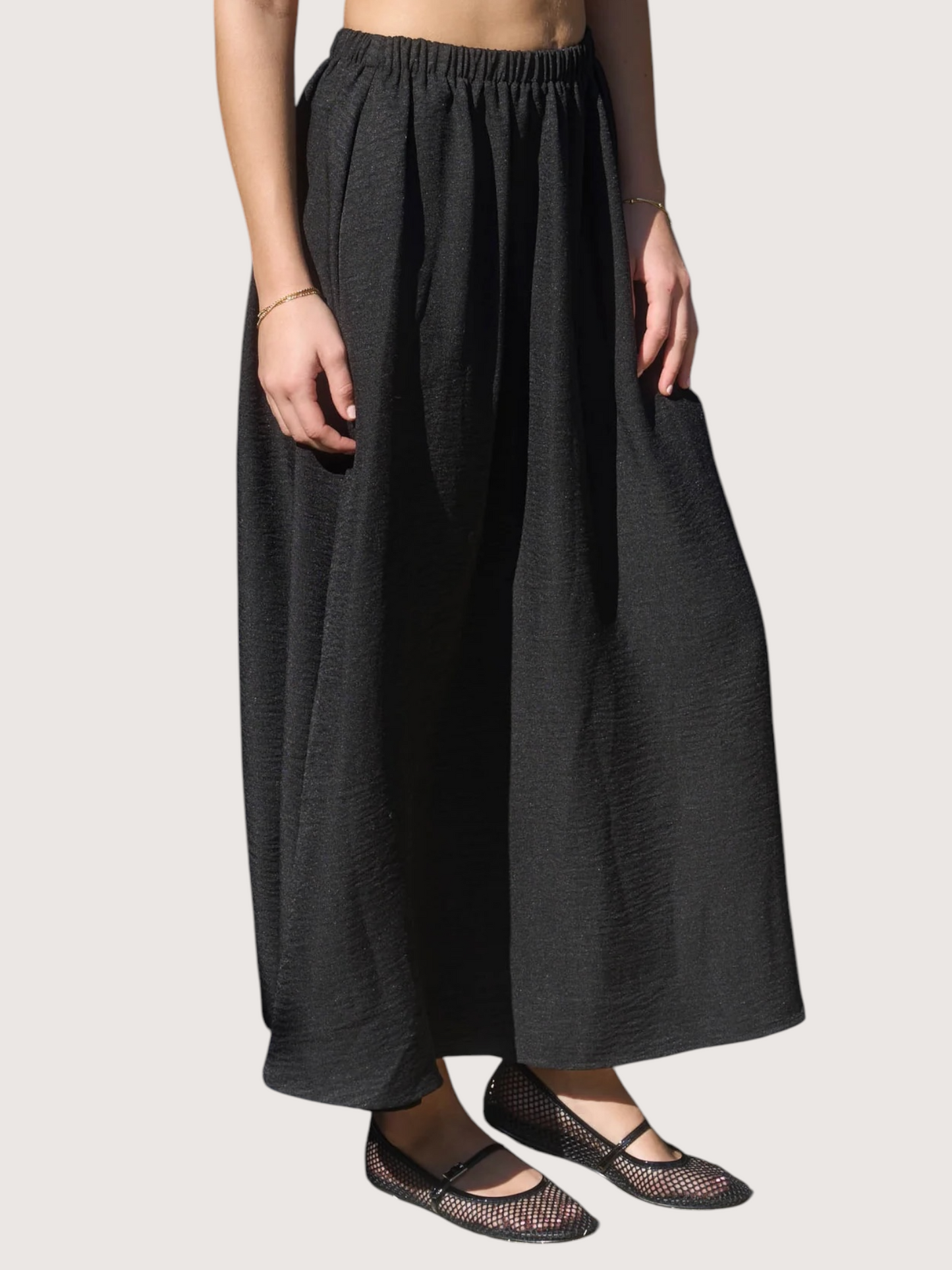 Flowy Midi Skirt | Black