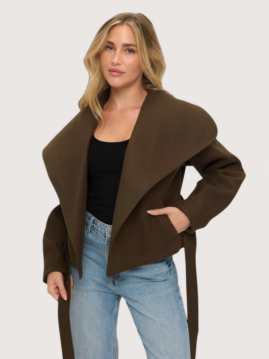 Studio Wrap Coat | Olive
