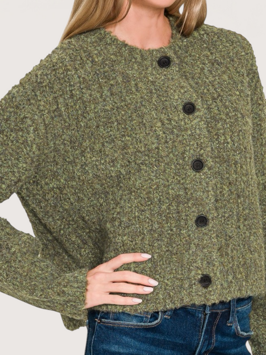 Taylor Chunky Cardigan | Green