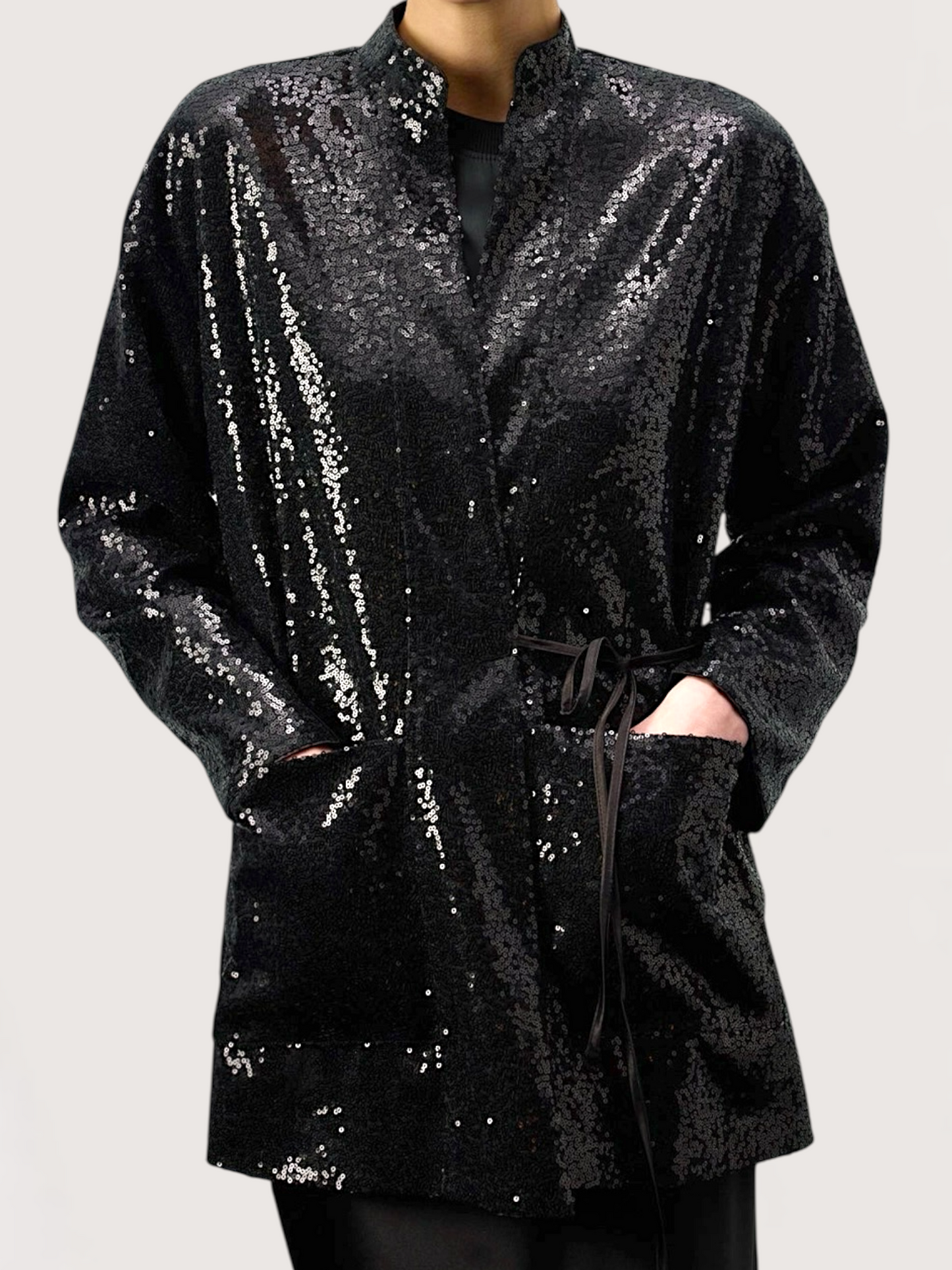 Sequin Kimono Tunic Top
