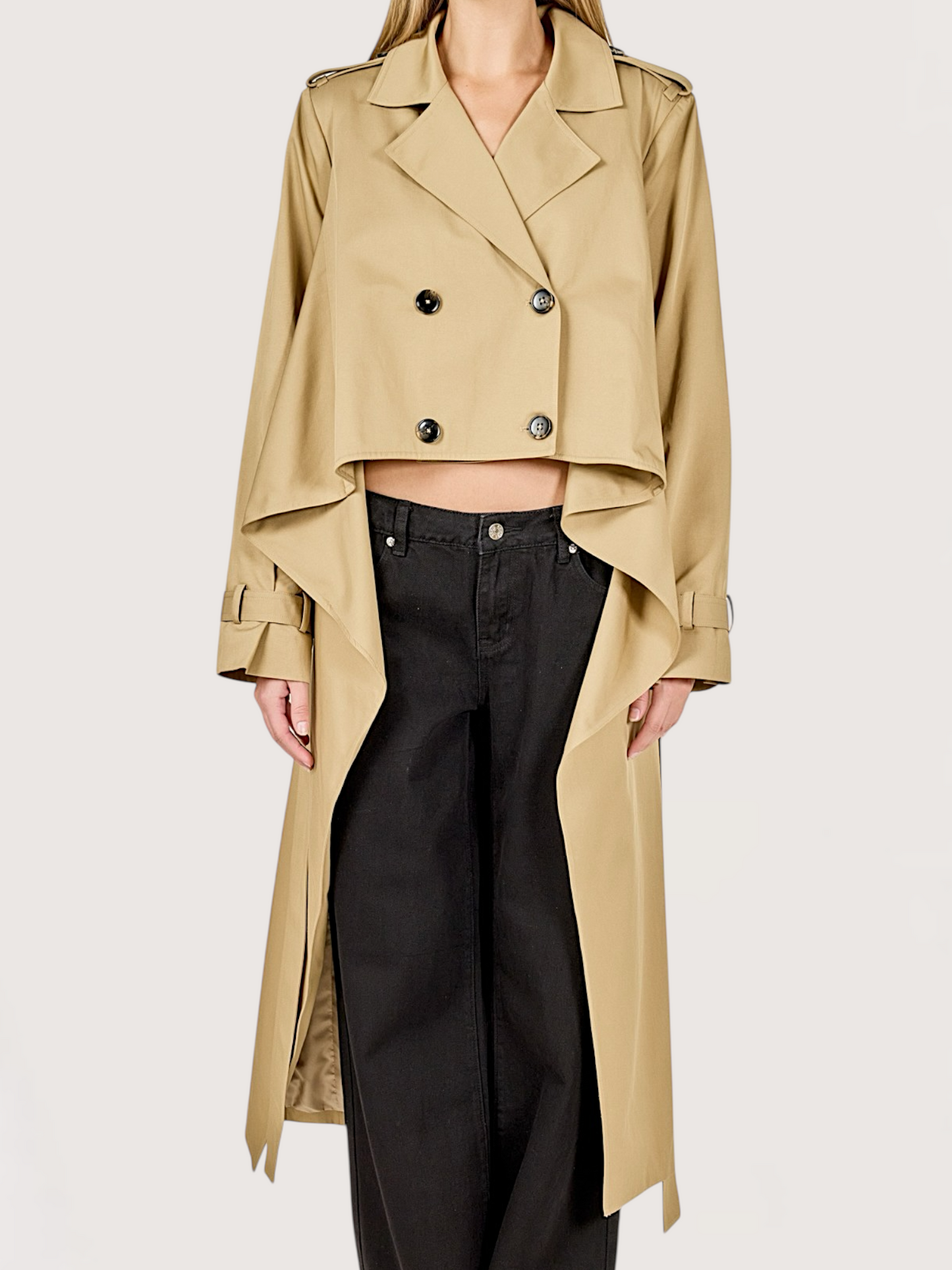 Hi Low Ruffled Trench