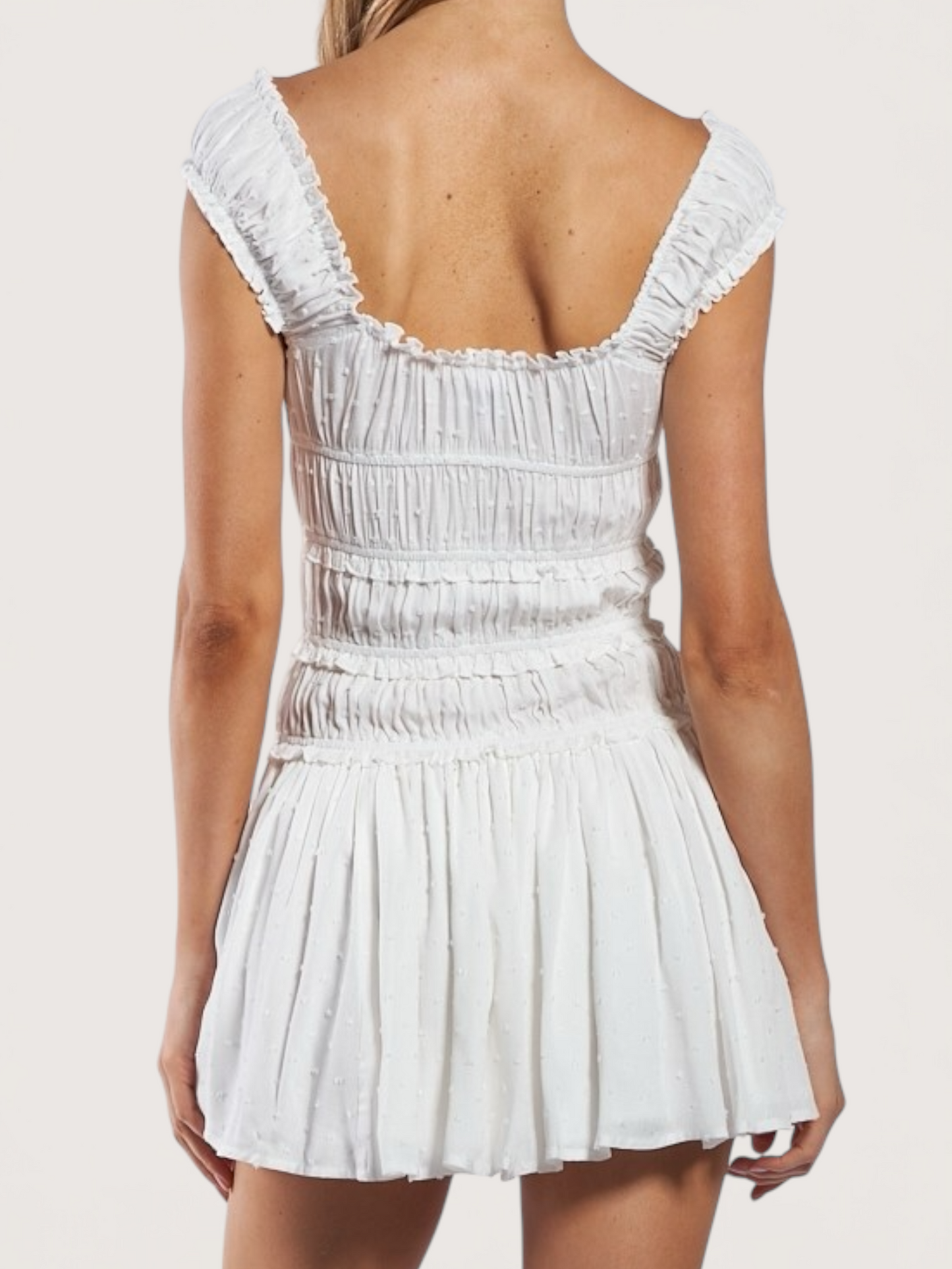 Smocked Bodice Mini Dress