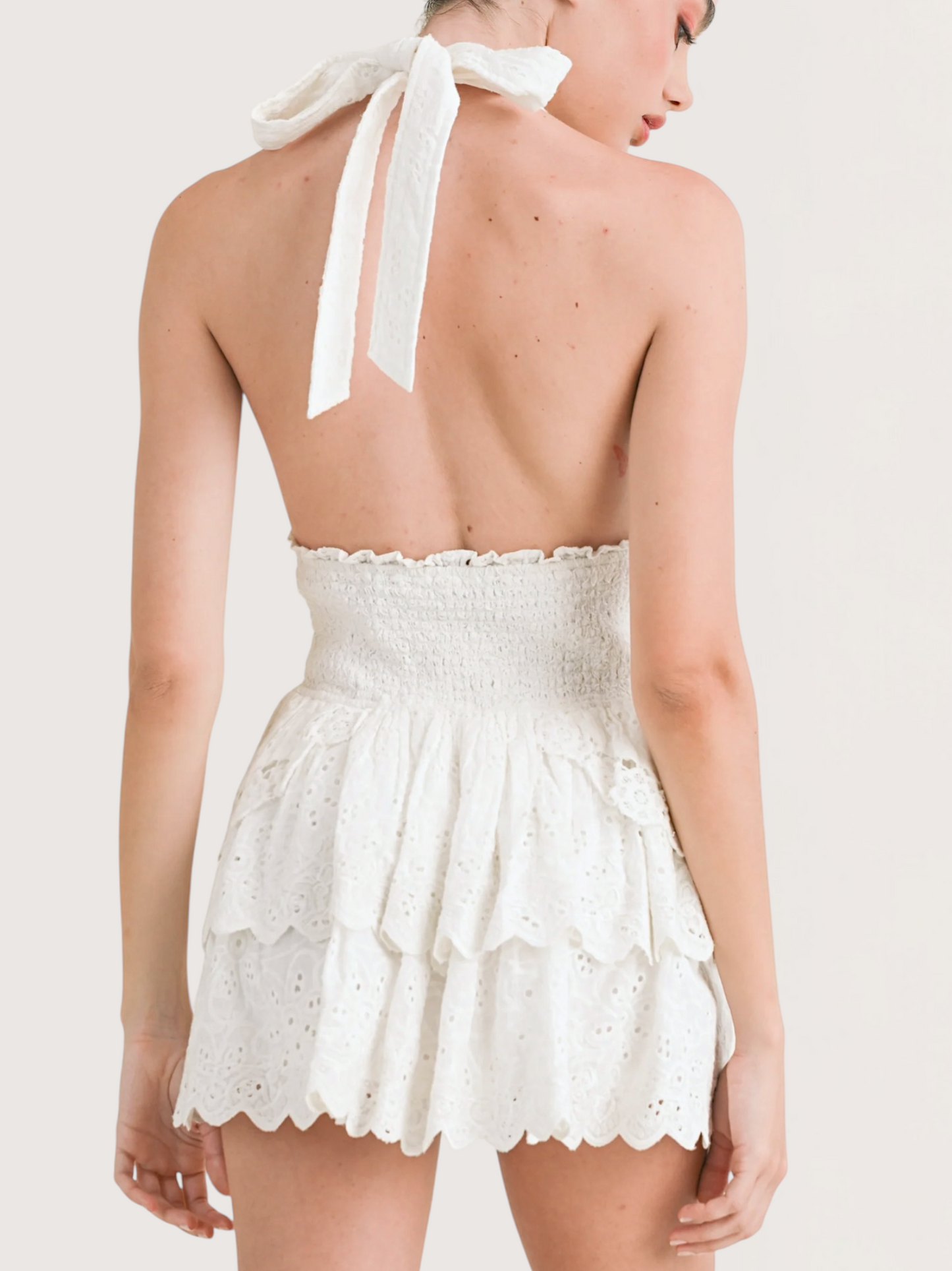 Eyelet Halter Dress