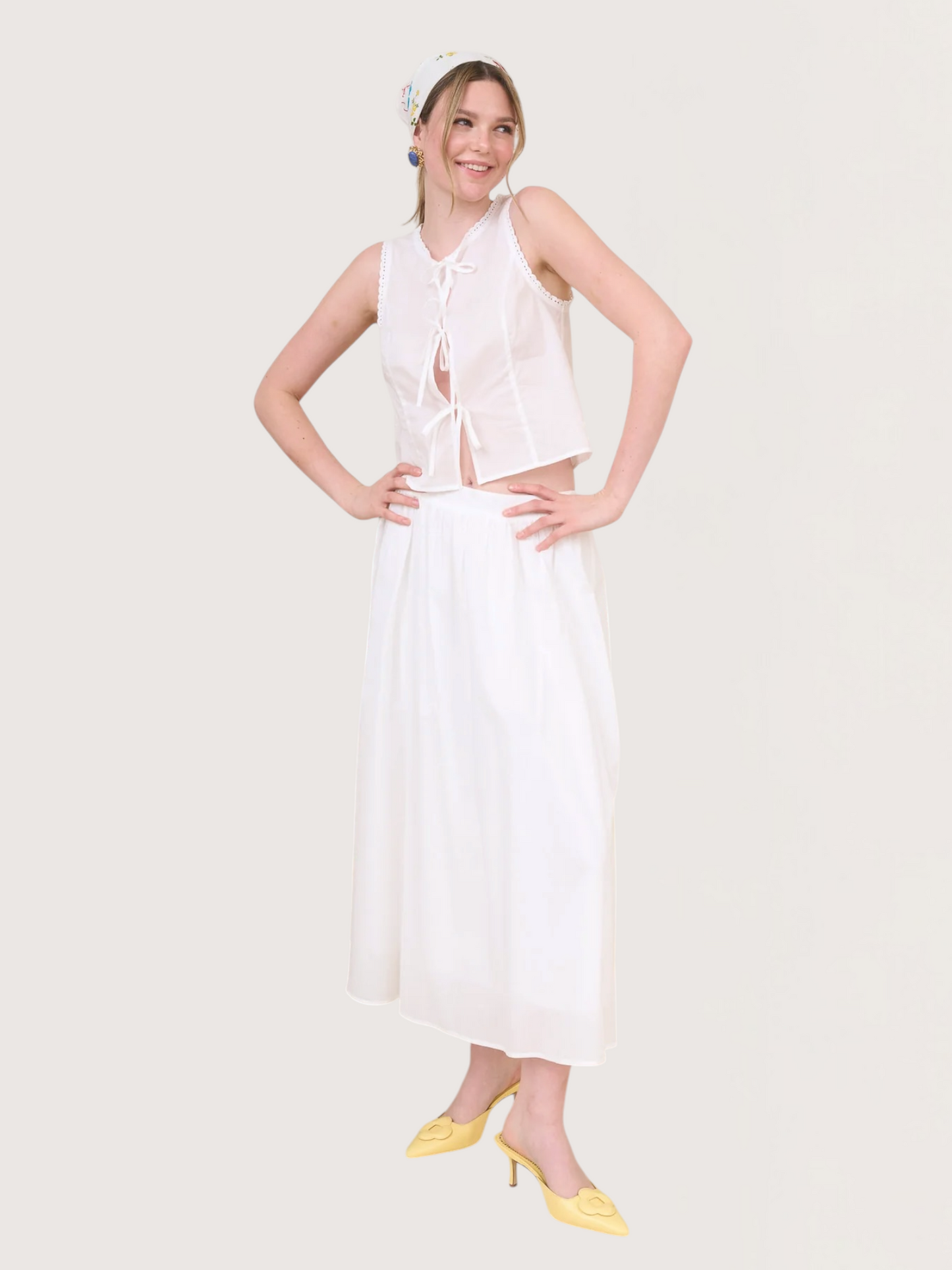 Fit and Flare Maxi Skirt