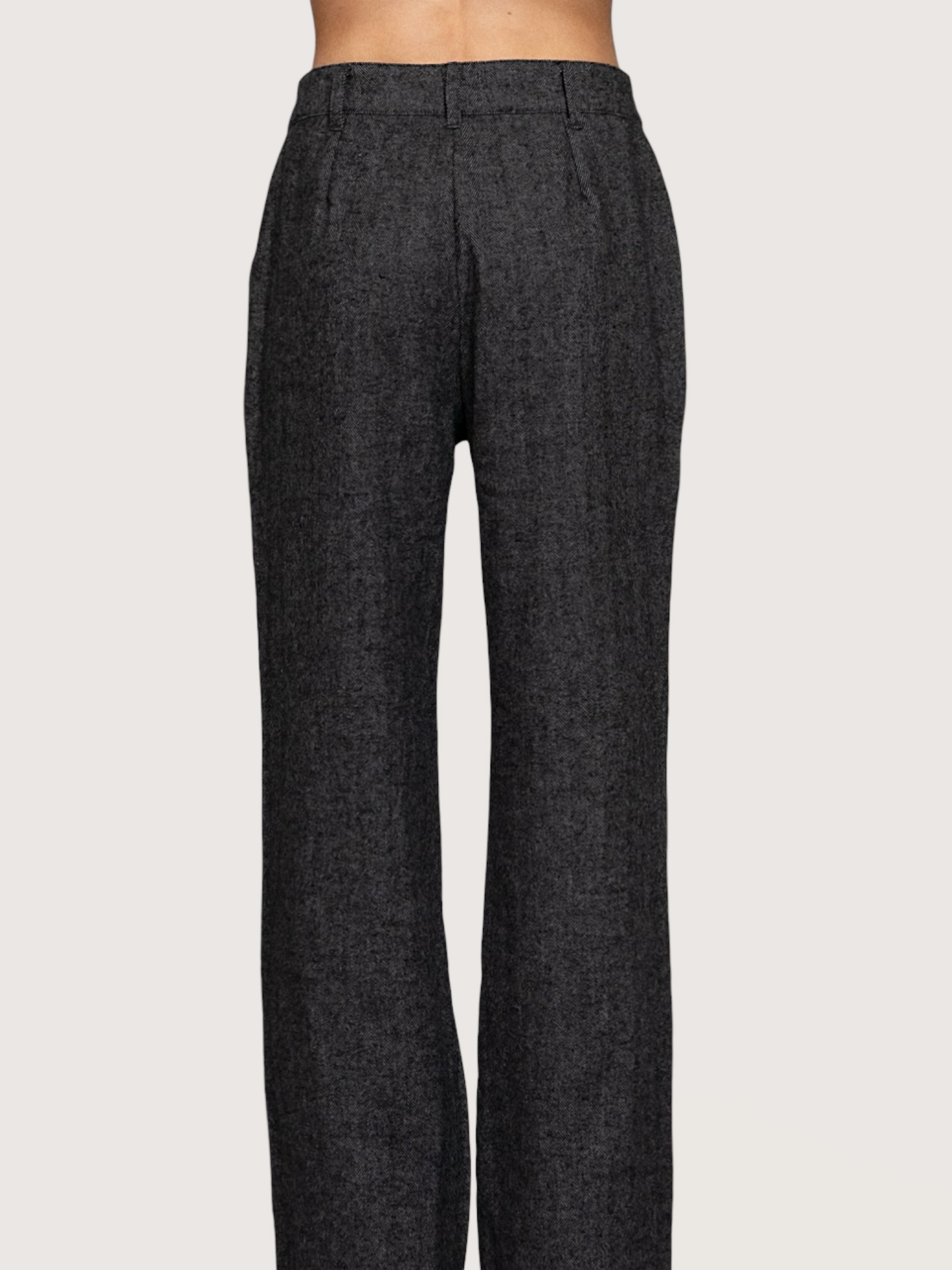 Straight Leg Herringbone Pant