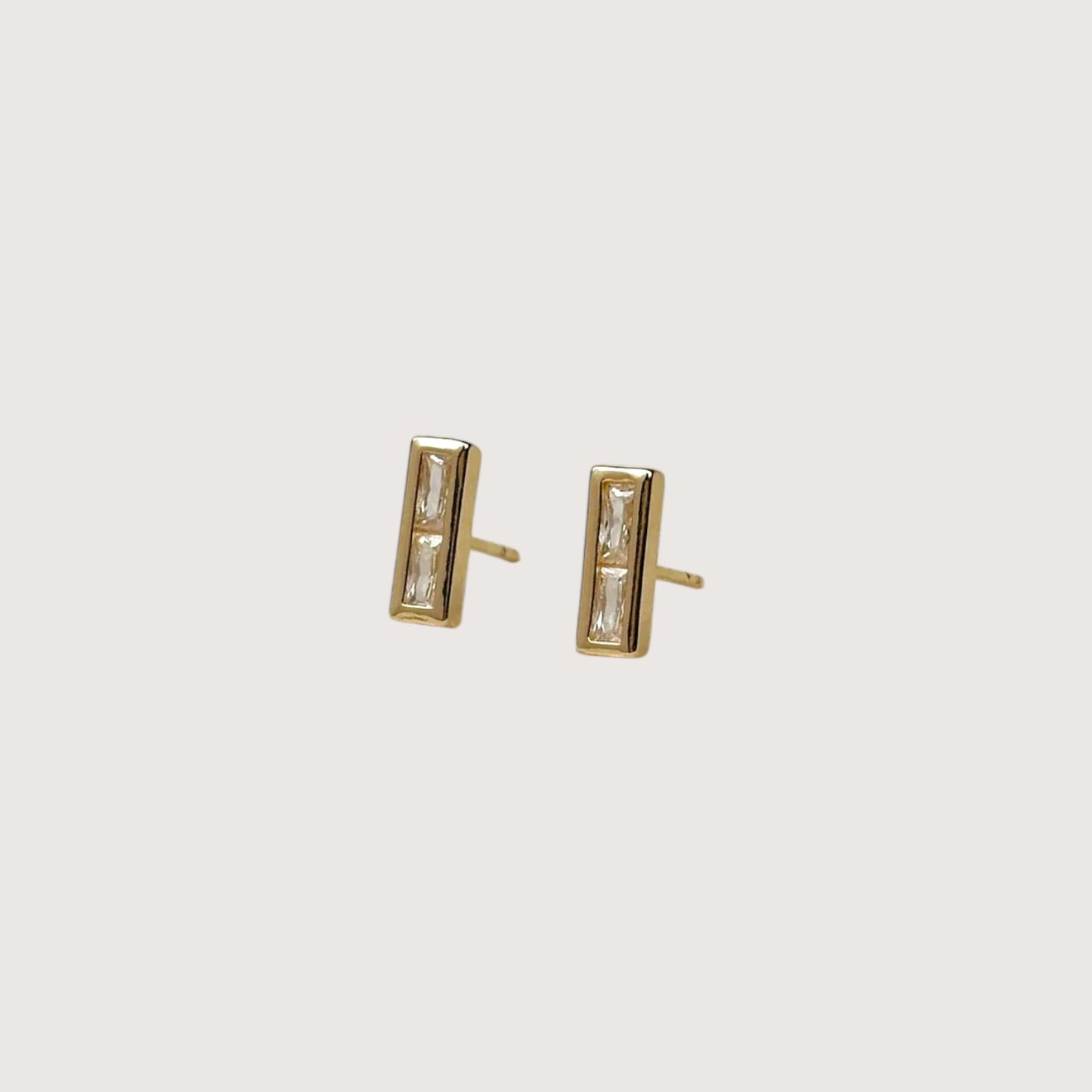 Baguette Stud Earring